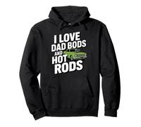 Amo Dad Bod e Hot Rods | Hot Rod Car Lover Muscle Car Felpa con Cappuccio