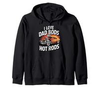 Amo Dad Bod e Hot Rods | Hot Rod Car Lover Muscle Car Felpa con Cappuccio