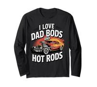 Amo Dad Bod e Hot Rods | Hot Rod Car Lover Muscle Car Maglia a Manica