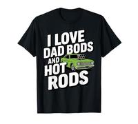 Amo Dad Bod e Hot Rods | Hot Rod Car Lover Muscle Car Maglietta