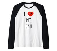 Amo Dan Nome Divertente Maglia con Maniche Raglan
