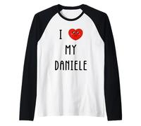 Amo Daniele Nome Divertente Maglia con Maniche Raglan