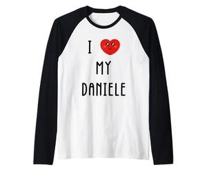 Amo Daniele Nome Divertente Maglia con Maniche Raglan