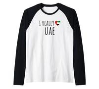 Amo Davvero Gli Emirati Arabi Uniti Maglia con Maniche Raglan