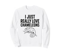 Amo Davvero i camaleonti, Divertente Amante degli Animali Felpa