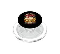 Amo davvero i polli OK Chicken Lover PopSockets PopGrip per MagSafe
