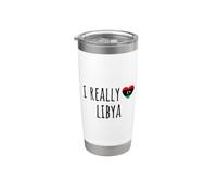 Amo davvero la Libia Bicchiere termico in acciaio inox doppia parete