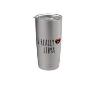 Amo davvero la Libia Bicchiere termico in acciaio inox doppia parete