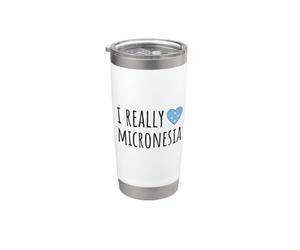 Amo davvero la Micronesia Bicchiere termico in acciaio inox doppia parete