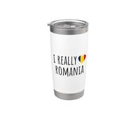 Amo davvero la Romania Bicchiere termico in acciaio inox doppia parete
