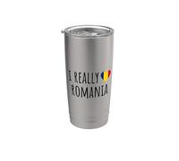 Amo davvero la Romania Bicchiere termico in acciaio inox doppia parete