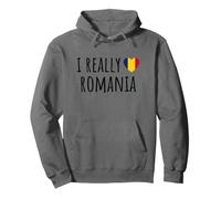 Amo Davvero la Romania Felpa con Cappuccio