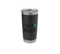 Amo davvero le Maldive Bicchiere termico in acciaio inox doppia parete