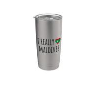 Amo davvero le Maldive Bicchiere termico in acciaio inox doppia parete