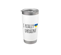 Amo davvero l'Ucraina Bicchiere termico in acciaio inox doppia parete