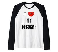 Amo Deborah Nome Divertente Maglia con Maniche Raglan
