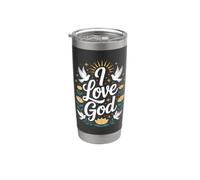 Amo Dio devozione fedele spirituale Bicchiere termico in acciaio inox doppia parete