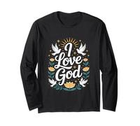 Amo Dio devozione Fedele Spirituale Maglia a Manica