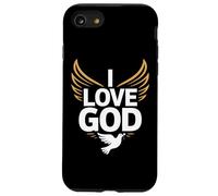 Amo Dio, devozione spirituale, ali, colomba Custodia per iPhone SE (2020) / 7 / 8