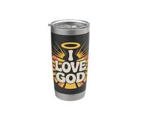 Amo Dio Devozione Spirituale Fedele Bicchiere termico in acciaio inox doppia parete