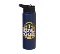 Amo Dio Devozione Spirituale Fedele Stainless Steel Insulated Water Bottle