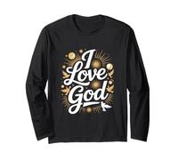Amo Dio Espressione di Fede Spirituale Maglia a Manica