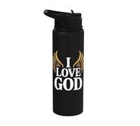 Amo Dio Fede ispiratrice Stainless Steel Insulated Water Bottle
