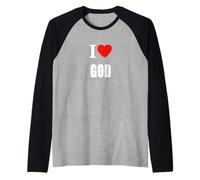 Amo Dio Pastori Sacerdoti Cristiani Adoratori e Fede Maglia con Maniche Raglan