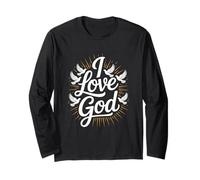 Amo Dio Religioso Devozione Spiritualità Maglia a Manica