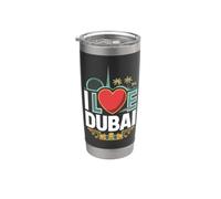 Amo Dubai skyline di viaggio amante Bicchiere termico in acciaio inox doppia parete