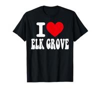 Amo Elk Grove California Heart Souvenir CA City Pride Maglietta