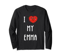 Amo Emma Nome Divertente Maglia a Manica