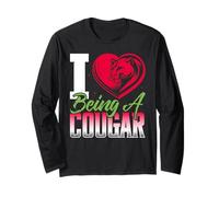 Amo Essere Una Camicia Cougar Mi Piace Essere Una Cougar Maglia a Manica