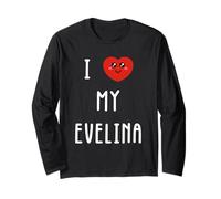 Amo Evelina Nome Divertente Maglia a Manica