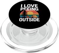 Amo fare pipì fuori, divertente design da campeggio PopSockets PopGrip per MagSafe