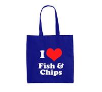 Amo Fish & Chips - Borsa In Tela - Cibo Da Asporto Con Patatine E Merluzzo