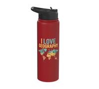 Amo Geography World Maps Explorer Stainless Steel Insulated Water Bottle