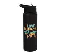 Amo Geography World Maps Explorer Stainless Steel Insulated Water Bottle