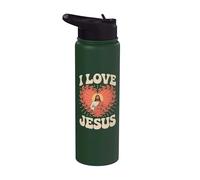 Amo Gesù Cuore, devozione cristiana Stainless Steel Insulated Water Bottle