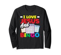 Amo Gesù E Bingo Player Divertente Gioco Maglia a Manica
