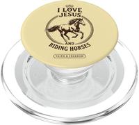 Amo Gesù e cavalcare cavalli Christian Equestrian Design PopSockets PopGrip per MagSafe