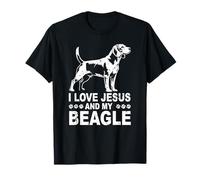 Amo Gesù e Il Mio Beagle per Gli Amanti dei Beagle Christian Maglietta