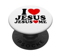 Amo Gesù Gesù Mi ama Cristiano Fede Chiesa Gesù PopSockets PopGrip Adesivo