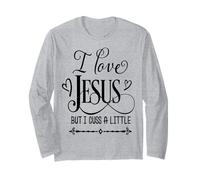 Amo Gesù, ma maledico Un Piccolo Dio Religioso Maglia a Manica