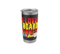 Amo giochi da tavolo I gioco da tavolo Nerd gioco di ruolo Bicchiere termico in acciaio inox doppia parete