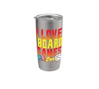 Amo giochi da tavolo I gioco da tavolo Nerd gioco di ruolo Bicchiere termico in acciaio inox doppia parete