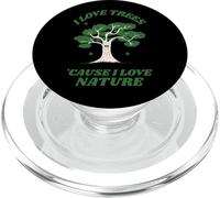 Amo gli alberi perché amo la natura (dichiarazione e grafica dell'albero) PopSockets PopGrip per MagSafe