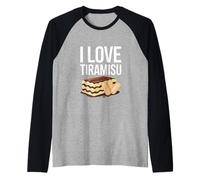 Amo Gli Amanti del tiramisù Dolce delizia Maglia con Maniche Raglan