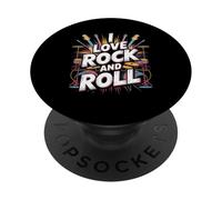 Amo gli amanti della musica rock and roll PopSockets PopGrip Adesivo