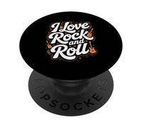 Amo gli amanti della musica vintage rock and roll PopSockets PopGrip Adesivo